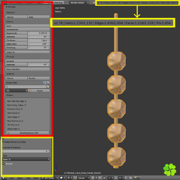 Simple and wall lamps of metal and glass 3D model_38