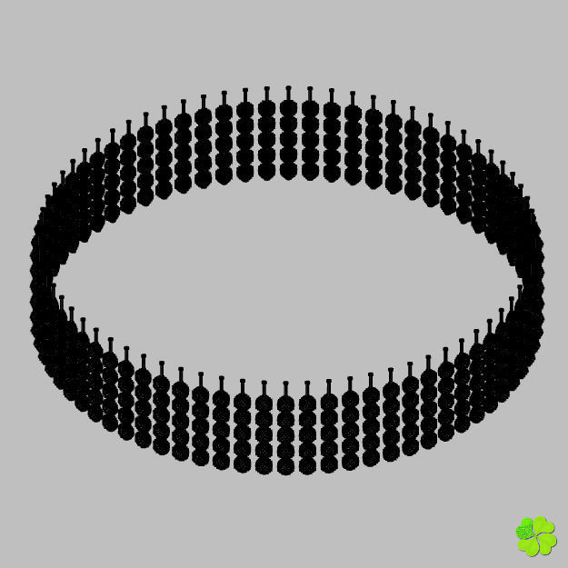 Simple and wall lamps of metal and glass 3D model_30