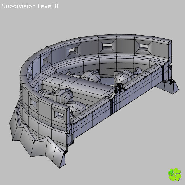 Simple and wall lamps of metal and glass 3D model_35