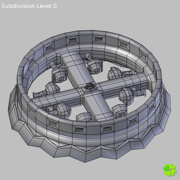 Simple and wall lamps of metal and glass 3D model_22