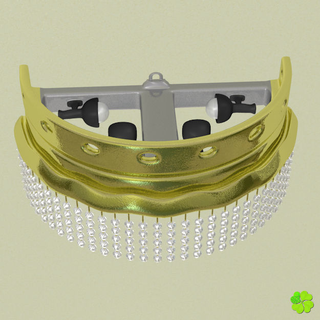 Simple and wall lamps of metal and glass 3D model_14