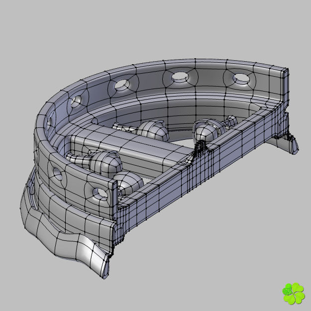 Simple and wall lamps of metal and glass 3D model_34