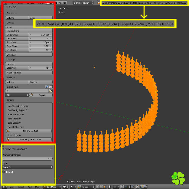Simple and wall lamps of metal and glass 3D model_42
