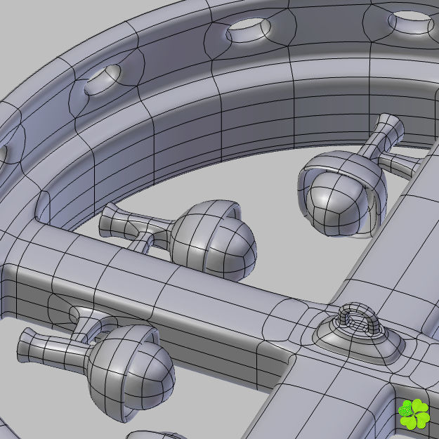 Simple and wall lamps of metal and glass 3D model_23