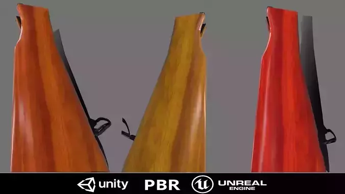 AKM Buttstock Low-poly 3D model