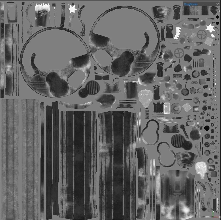 Steampunk monowheel PBR low poly Low-poly 3D model_9