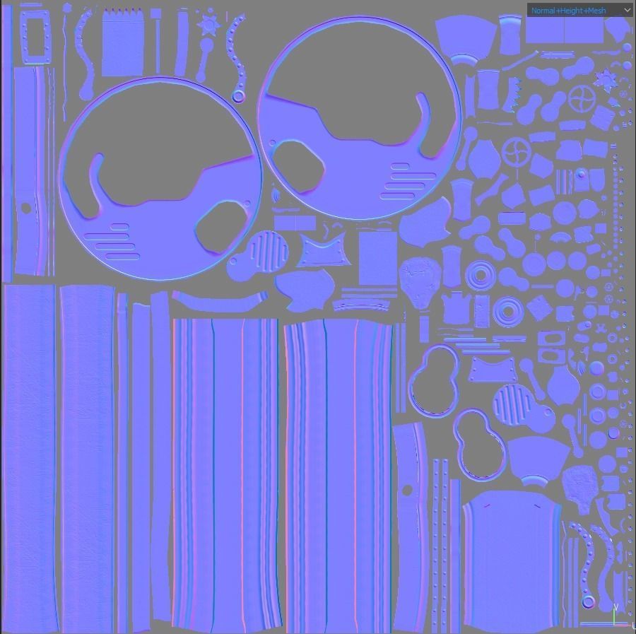 Steampunk monowheel PBR low poly Low-poly 3D model_12