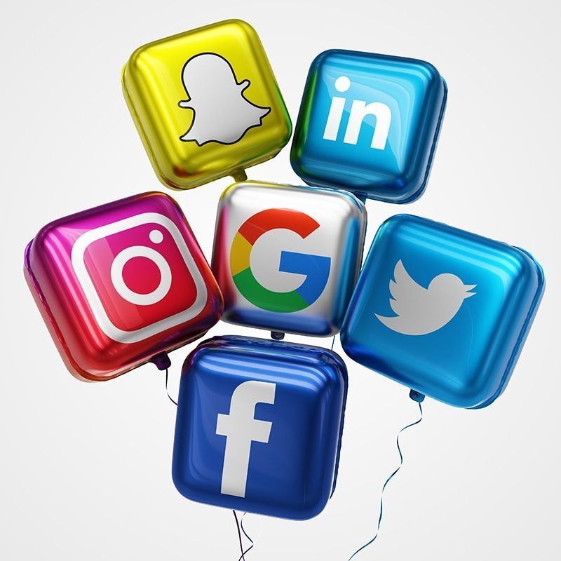 Social Media Balloons 3D model_1