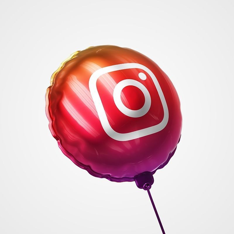 Social Media Balloons 3D model_6