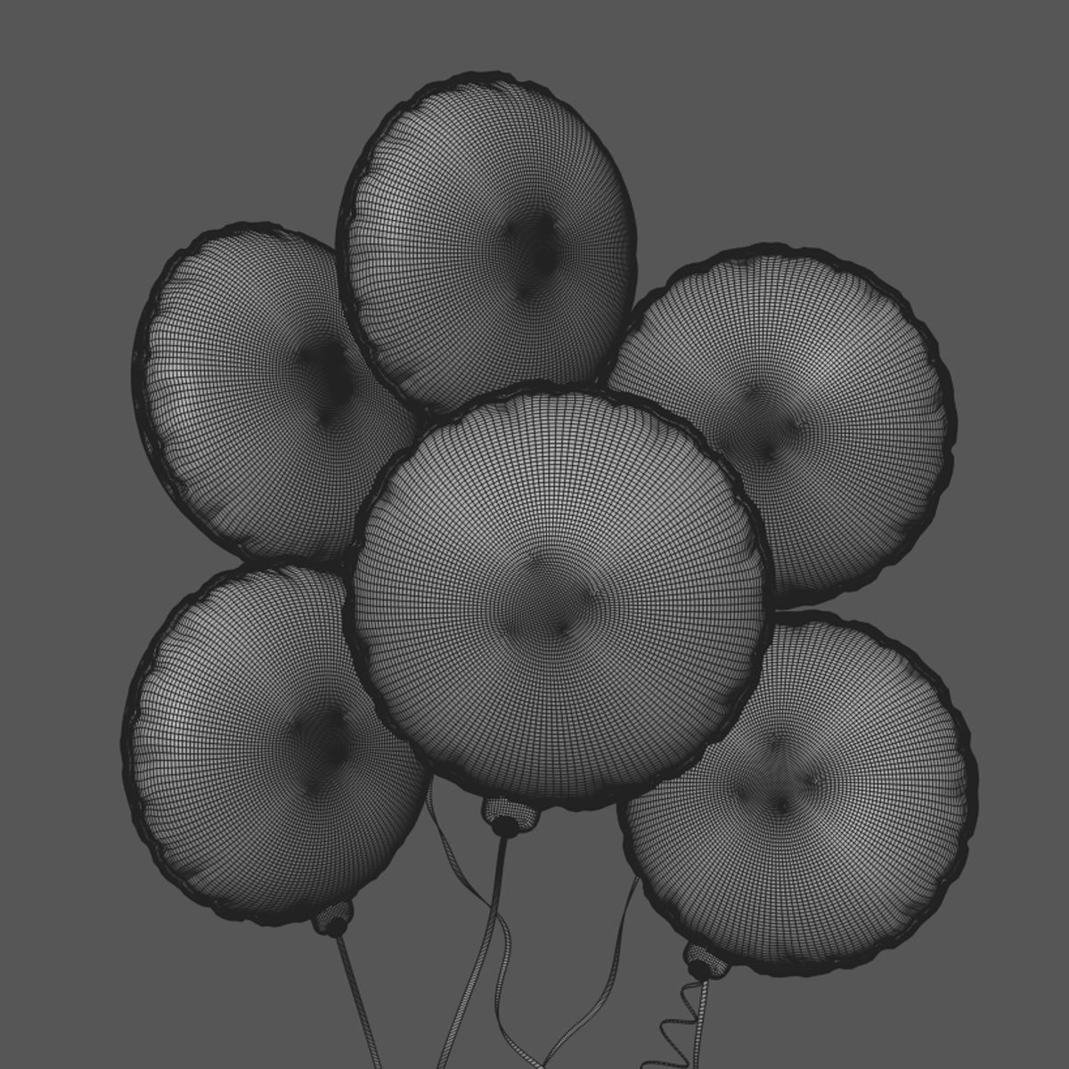 Social Media Balloons 3D model_19