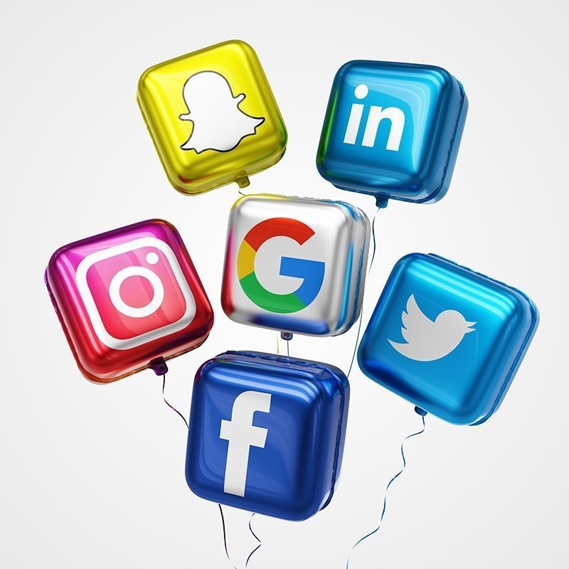 Social Media Balloons 3D model_3