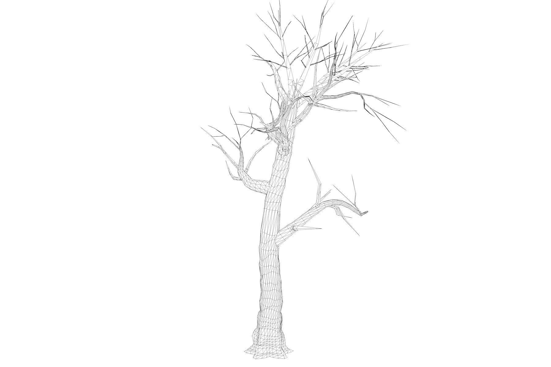 Low Poly Dead Tree Pack Low-poly 3D model_10