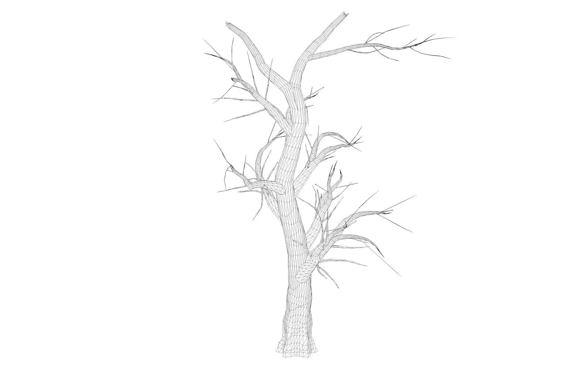 Low Poly Dead Tree Pack Low-poly 3D model_6