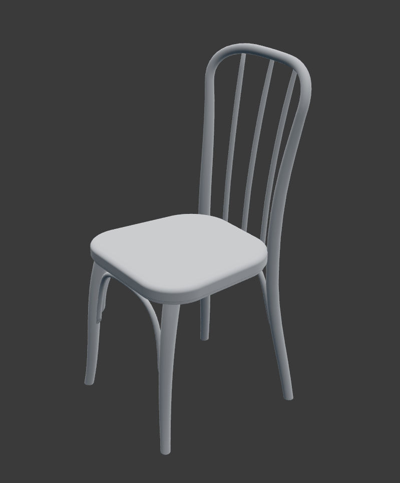 Wooden Chair 3D model_1