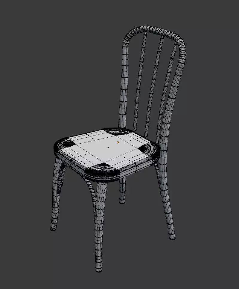 Wooden Chair 3D model_0