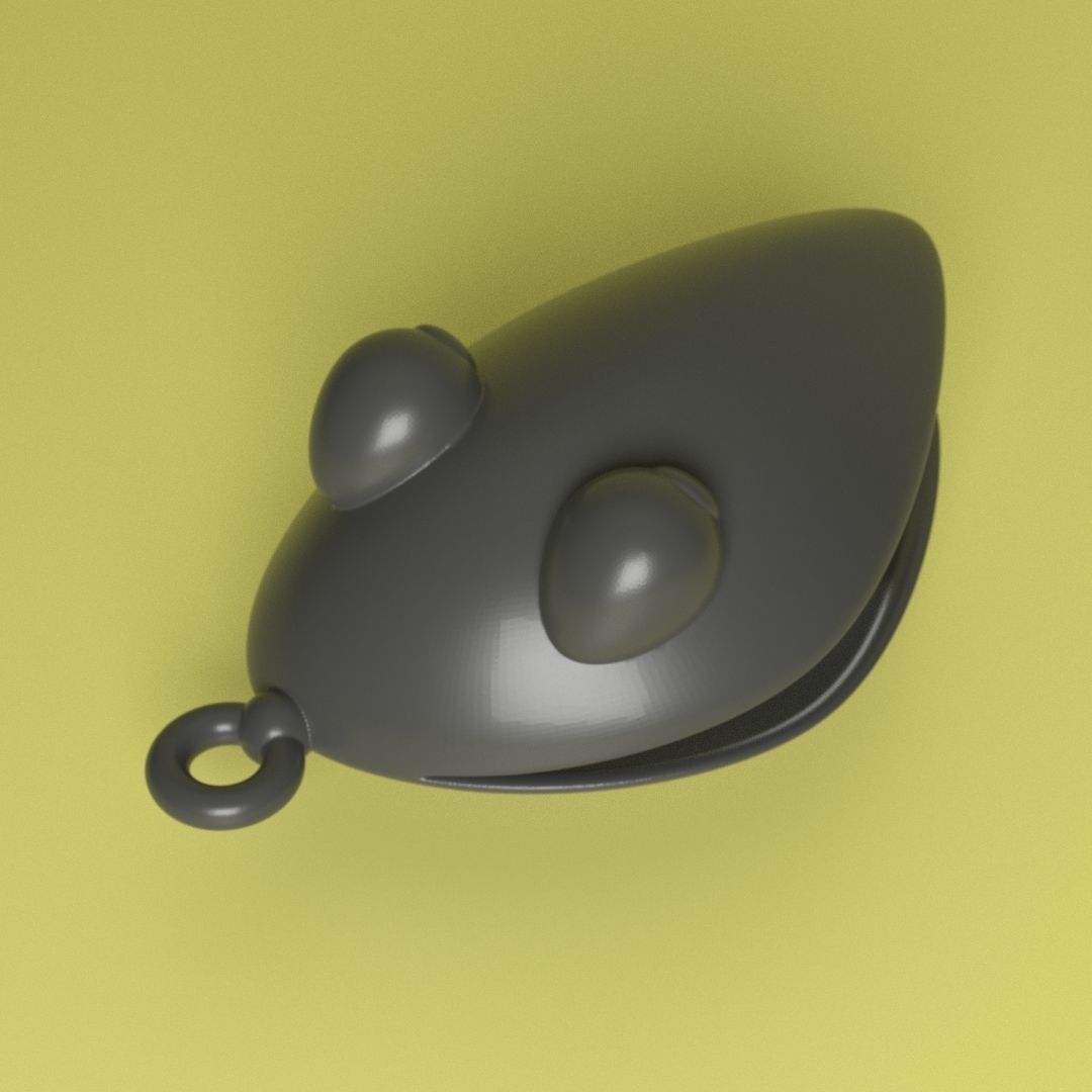 Mussel pendant 3D print model_4