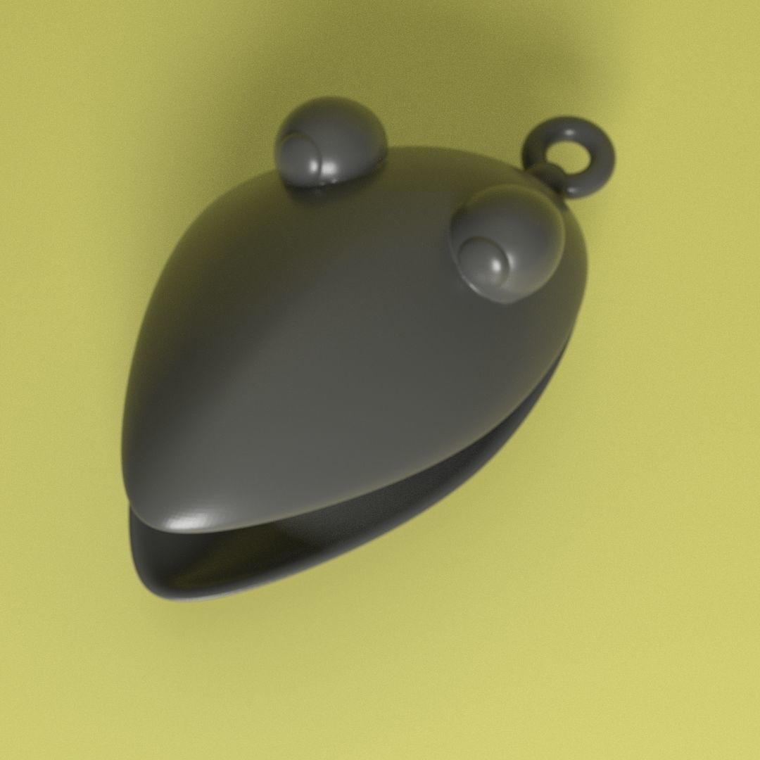 Mussel pendant 3D print model_2