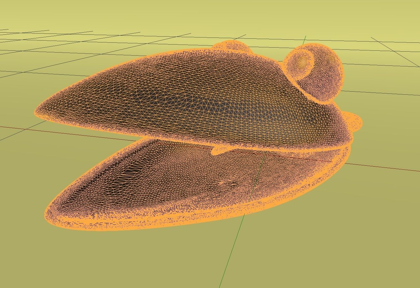 Mussel pendant 3D print model_6