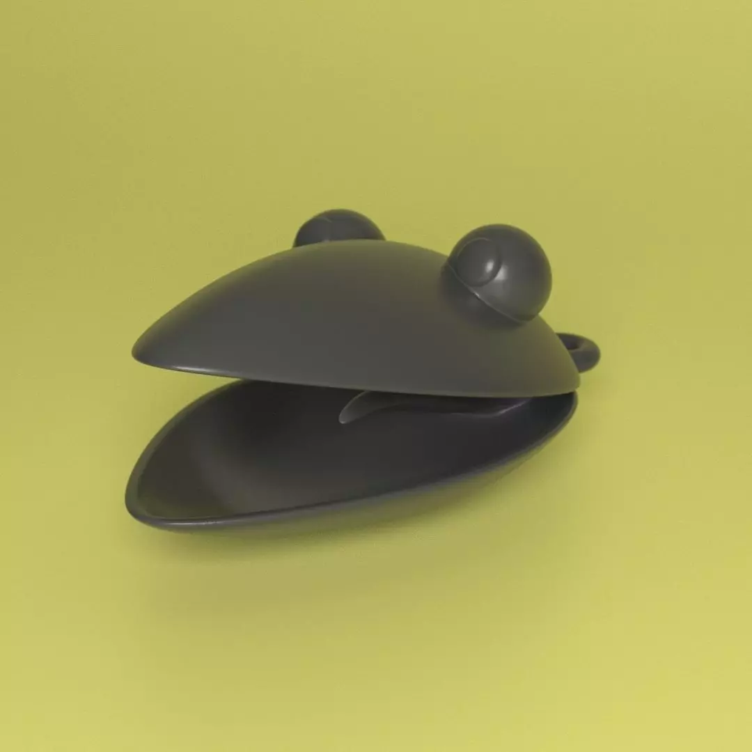 Mussel pendant 3D print model_0