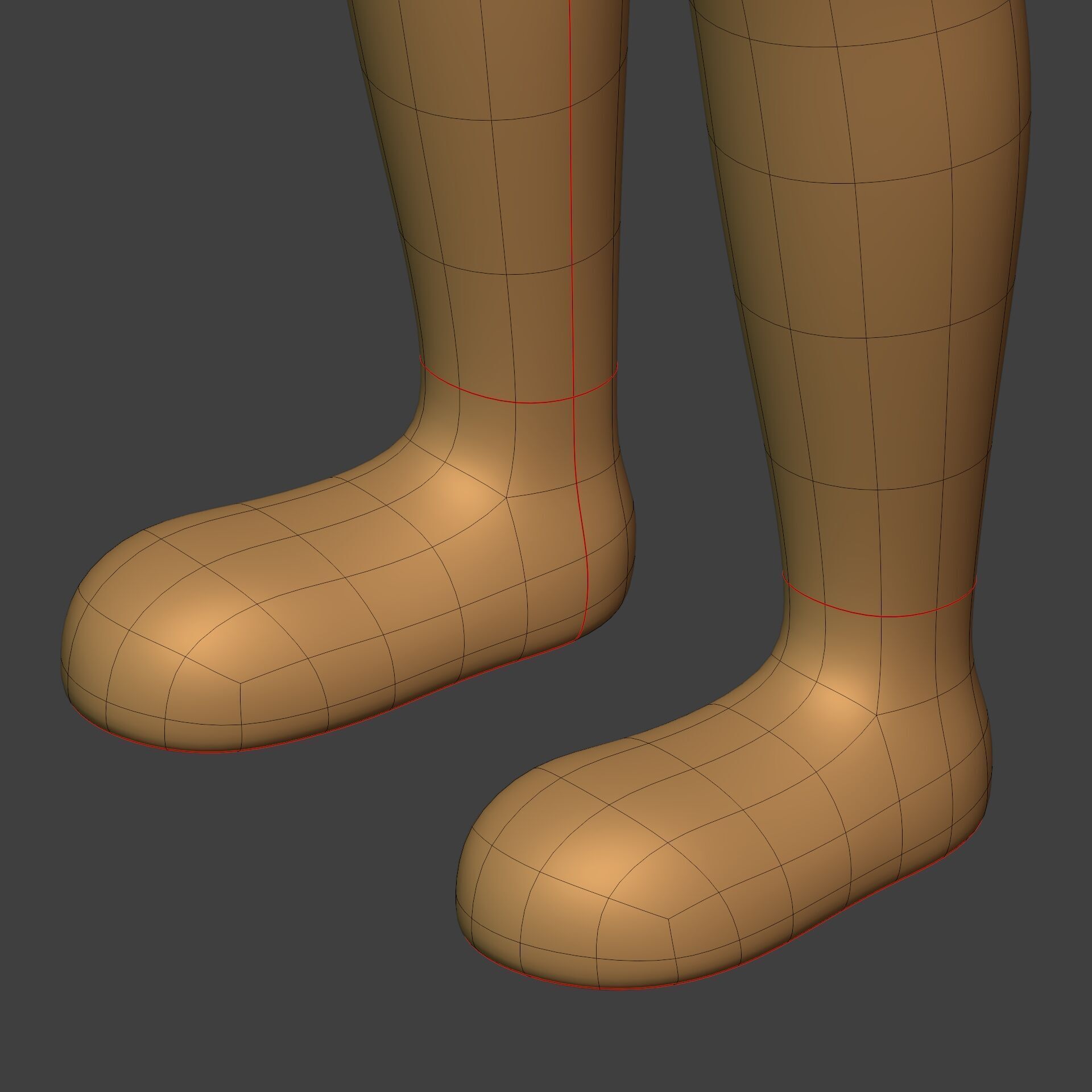 Cartoon Stickman - Man - 4 Fingers with IK and FK Rig Low-poly 3D model_26