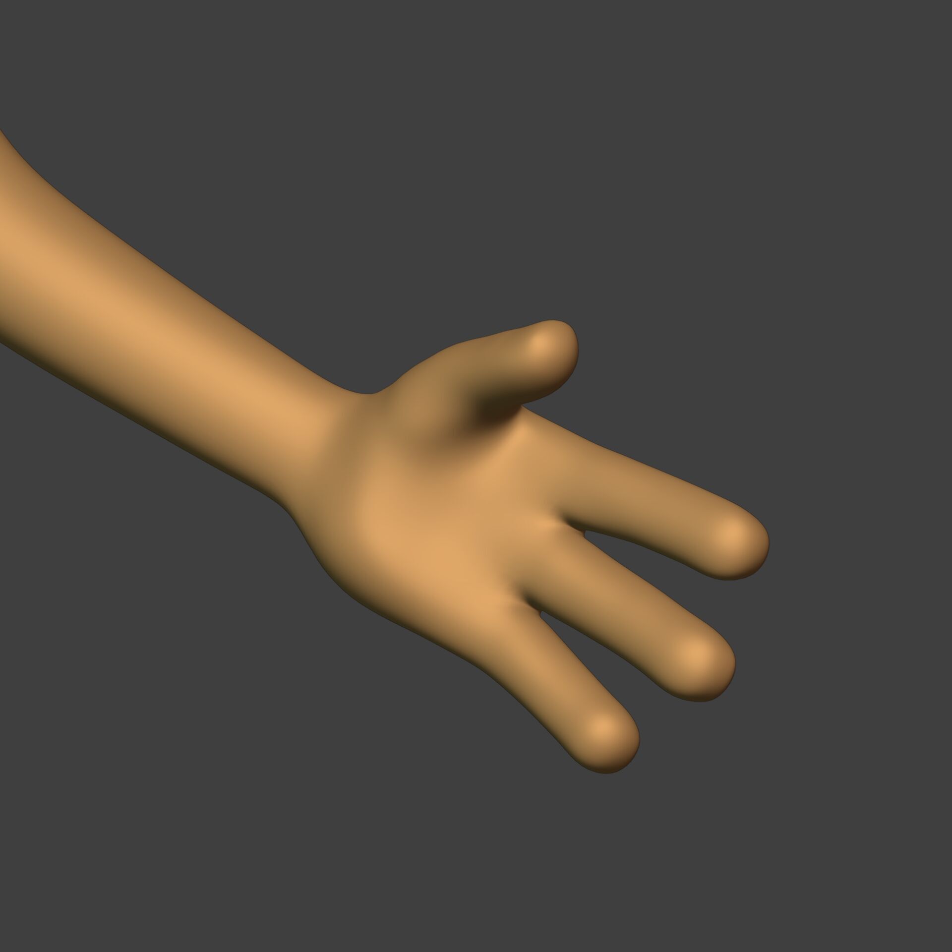 Cartoon Stickman - Man - 4 Fingers with IK and FK Rig Low-poly 3D model_23