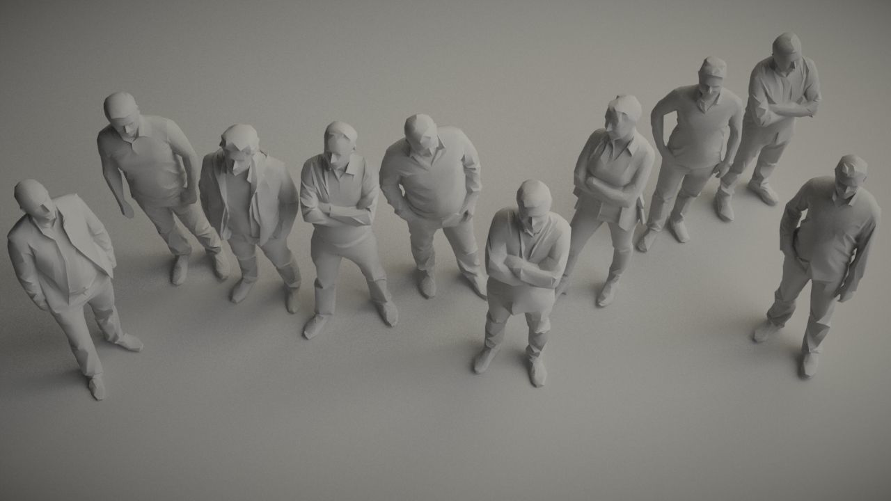 10 Low Poly People Pack Volume 1 Low-poly 3D model_6