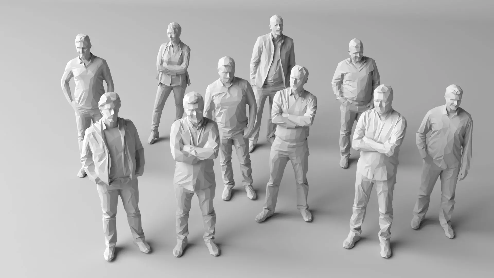 10 Low Poly People Pack Volume 1 Low-poly 3D model_0