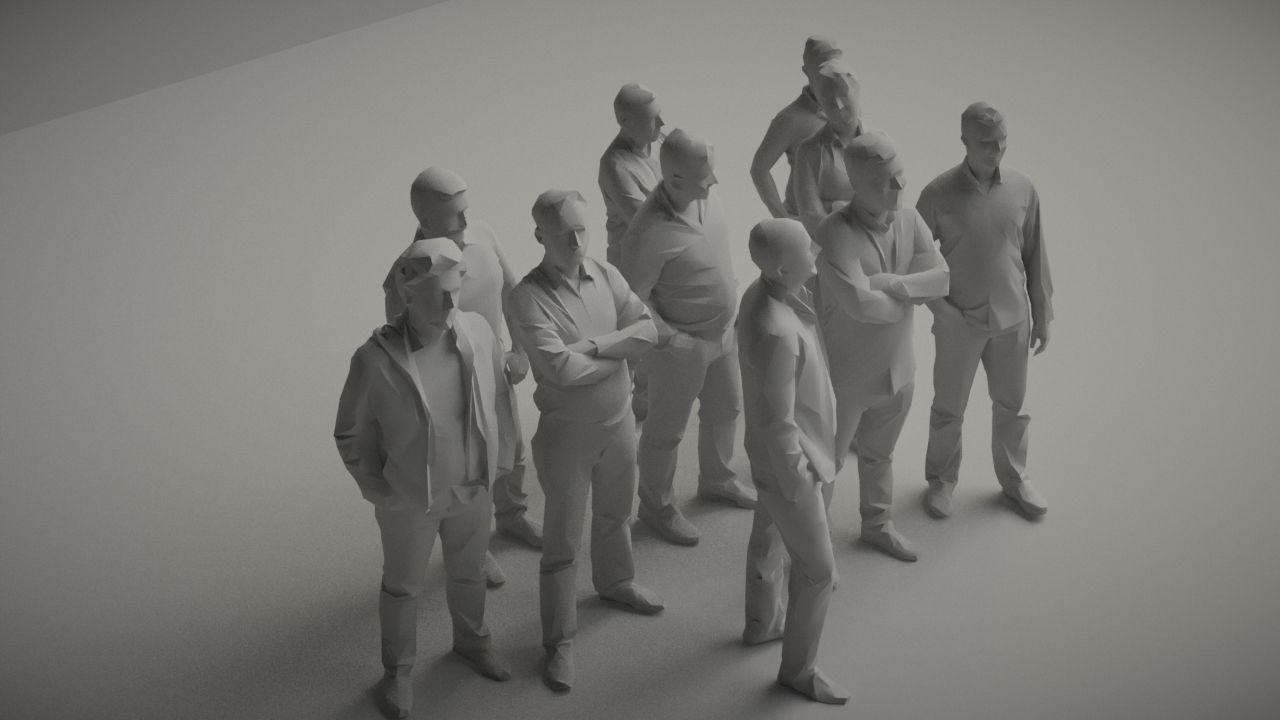 10 Low Poly People Pack Volume 1 Low-poly 3D model_7
