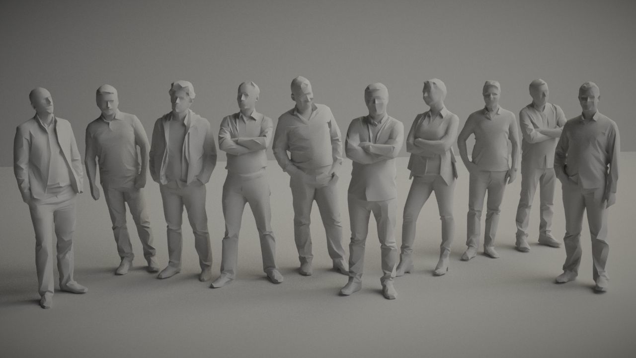 10 Low Poly People Pack Volume 1 Low-poly 3D model_4