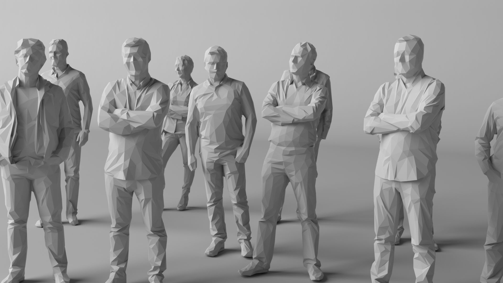 10 Low Poly People Pack Volume 1 Low-poly 3D model_1