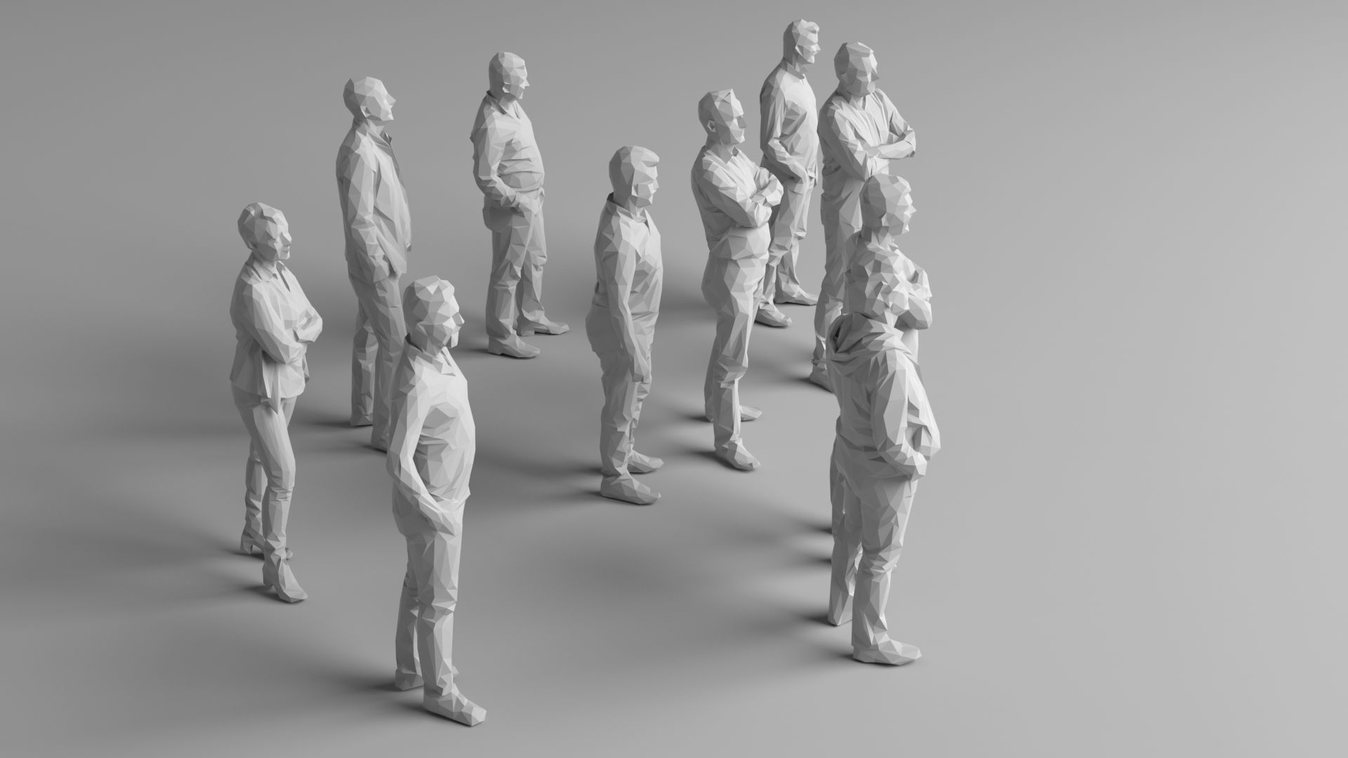 10 Low Poly People Pack Volume 1 Low-poly 3D model_2