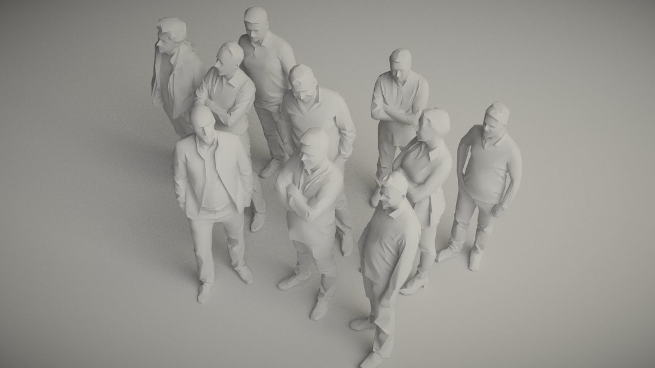 10 Low Poly People Pack Volume 1 Low-poly 3D model_8