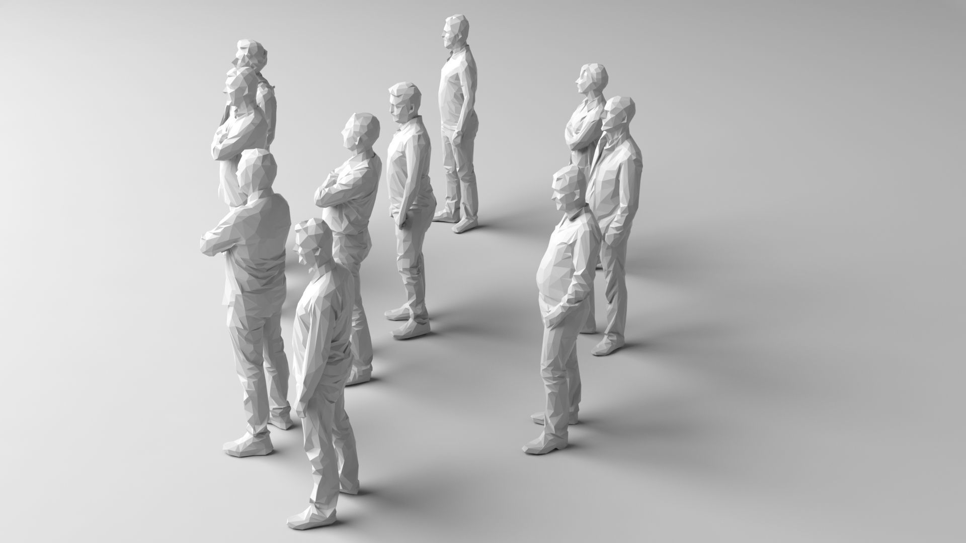 10 Low Poly People Pack Volume 1 Low-poly 3D model_3