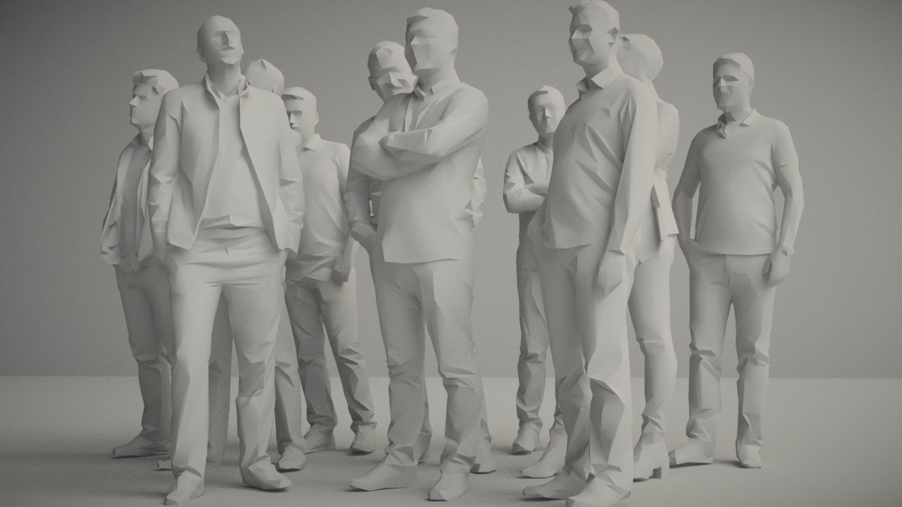 10 Low Poly People Pack Volume 1 Low-poly 3D model_5