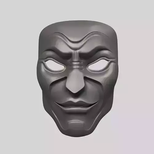 Samurai Mask Low-poly 3D model