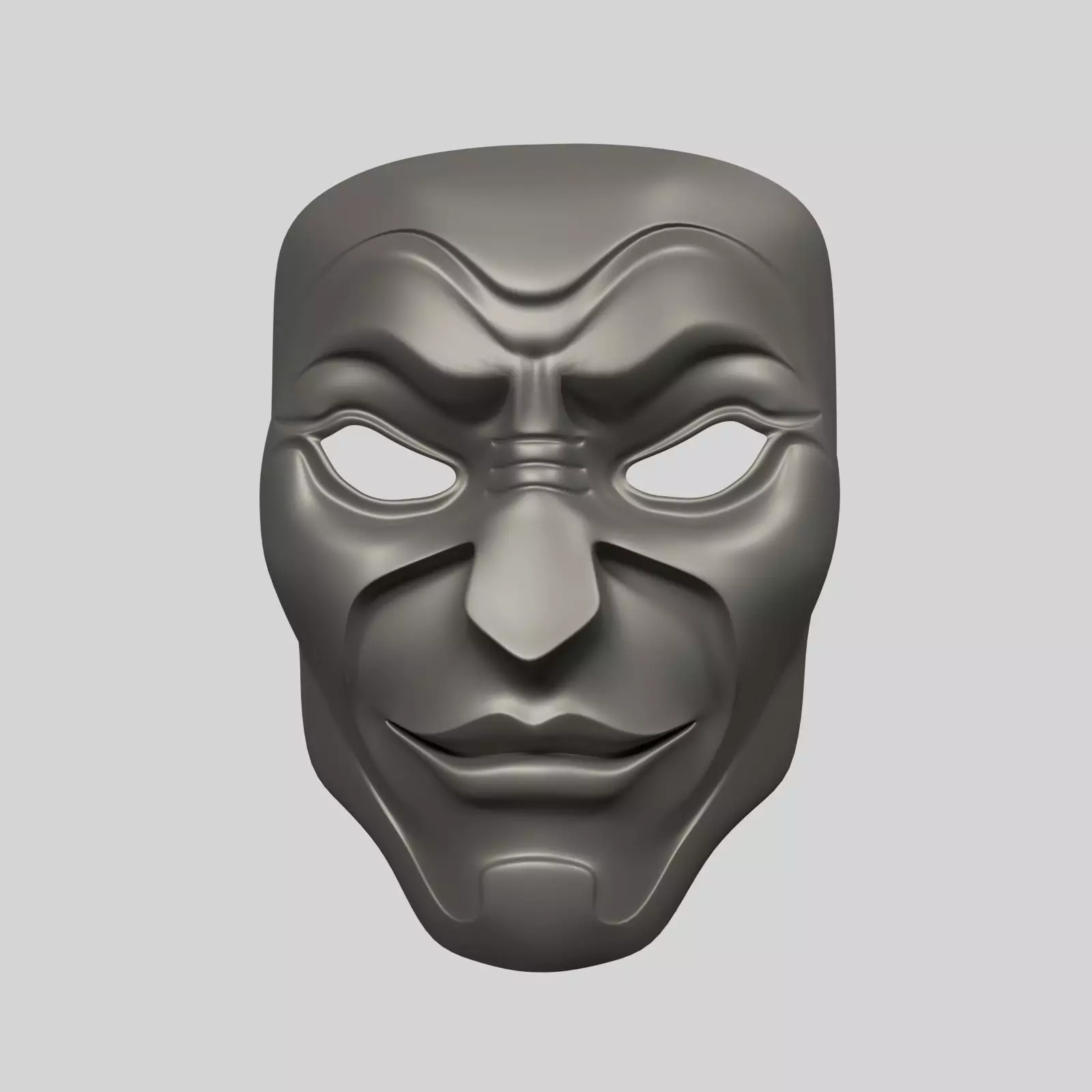 Theater Asian Mask - Samurai - Gang - Anonymous Low-poly 3D model