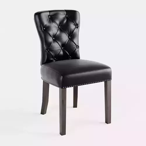 Black Leather Dinning Chair CORONA 