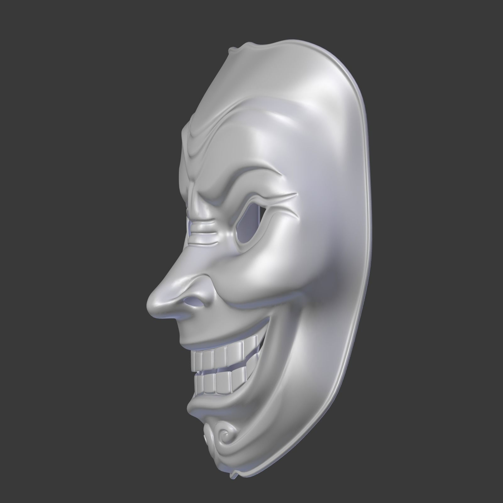 Anonymous Mask - Asian Samurai Low-poly 3D model_6