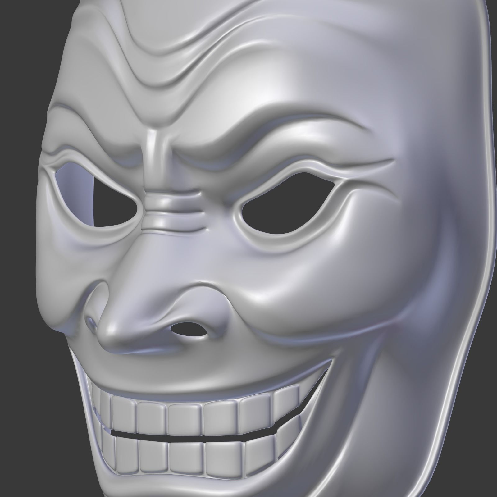 Anonymous Mask - Asian Samurai Low-poly 3D model_14