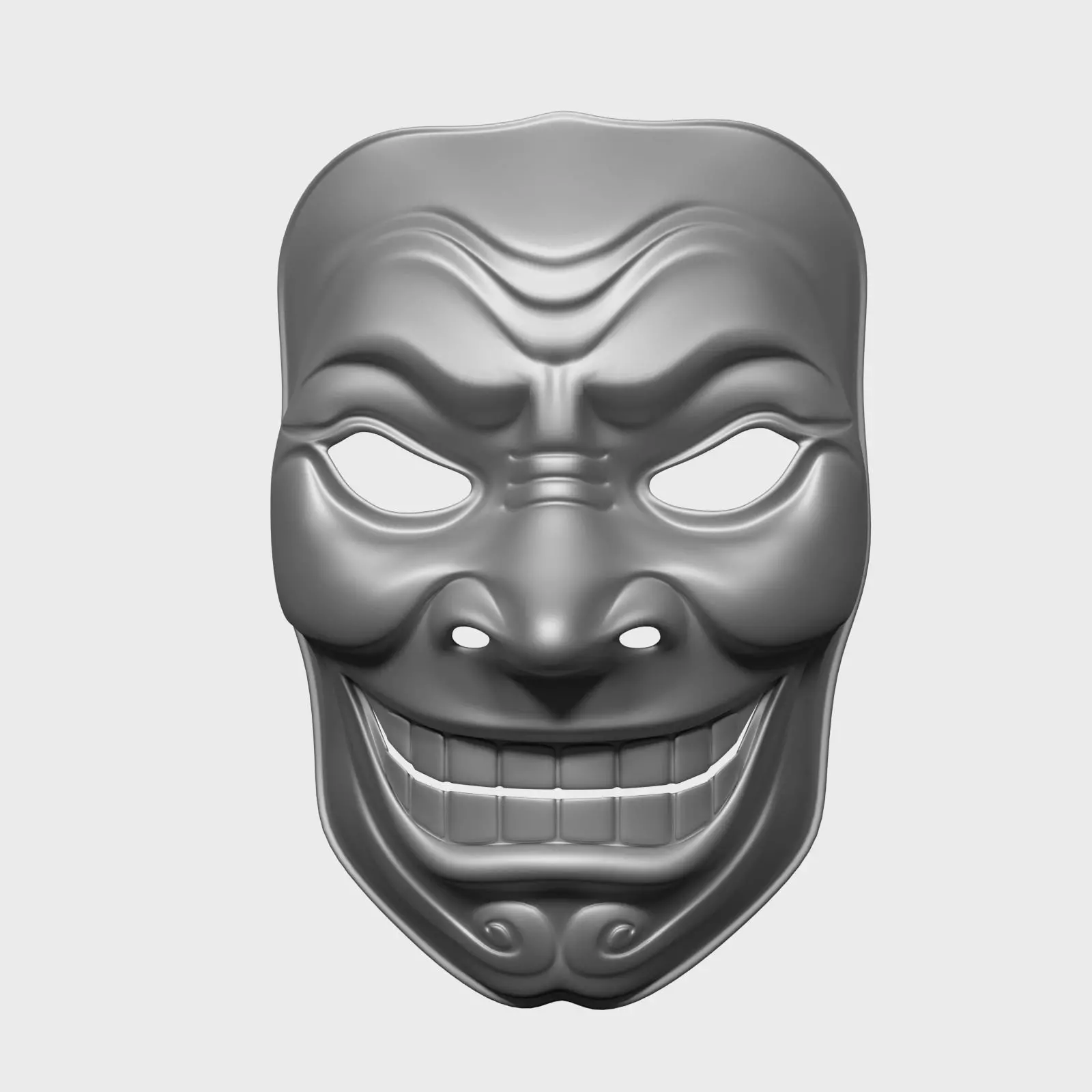 Anonymous Mask - Asian Samurai Low-poly 3D model_0