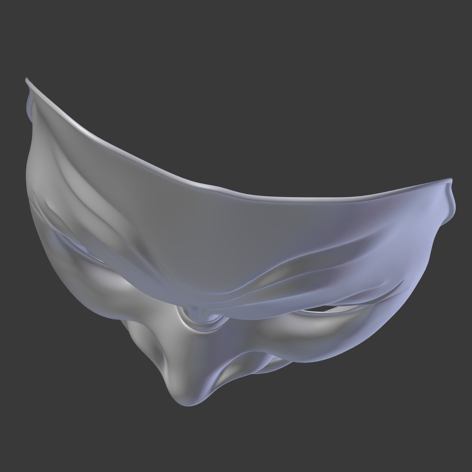 Anonymous Mask - Asian Samurai Low-poly 3D model_11