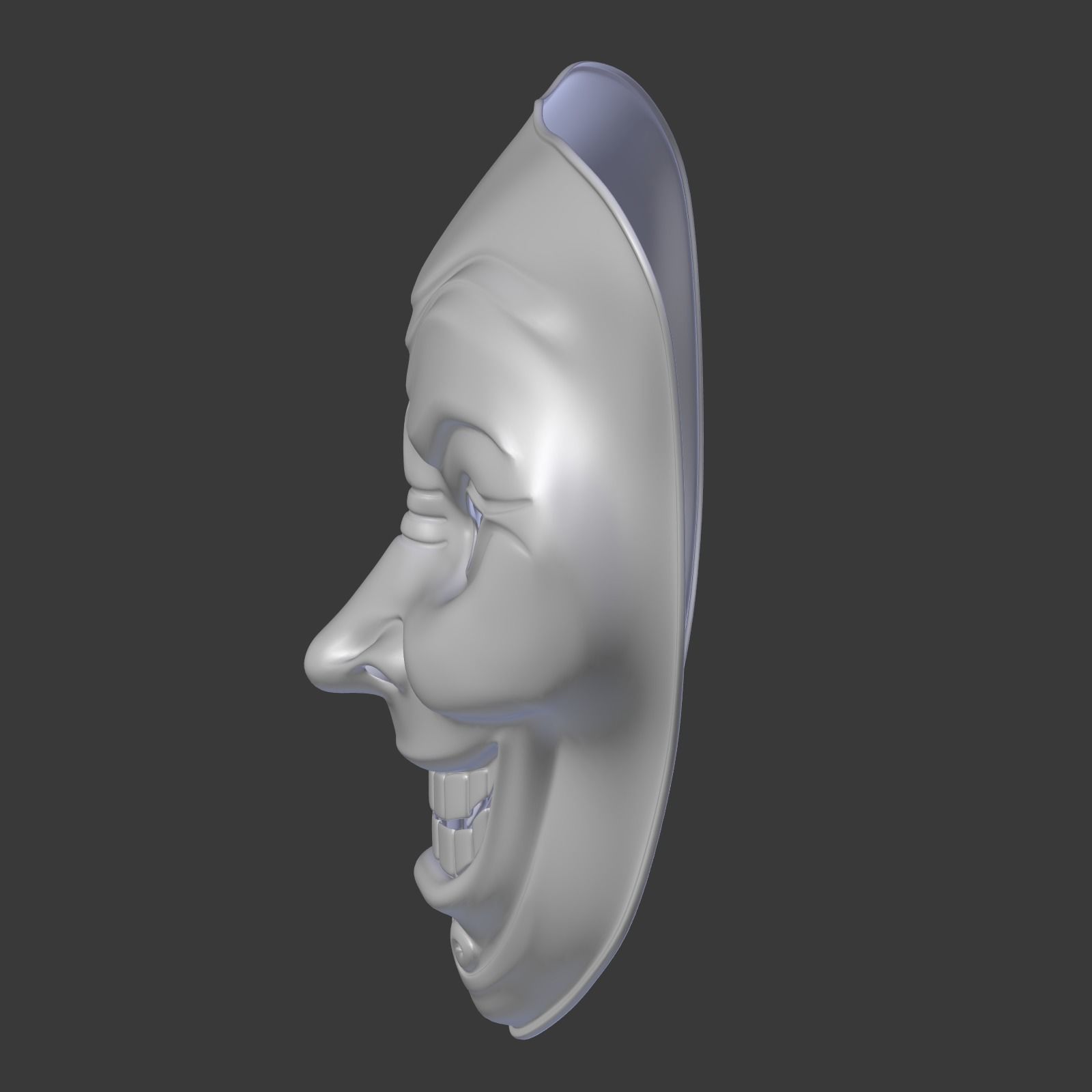 Anonymous Mask - Asian Samurai Low-poly 3D model_7