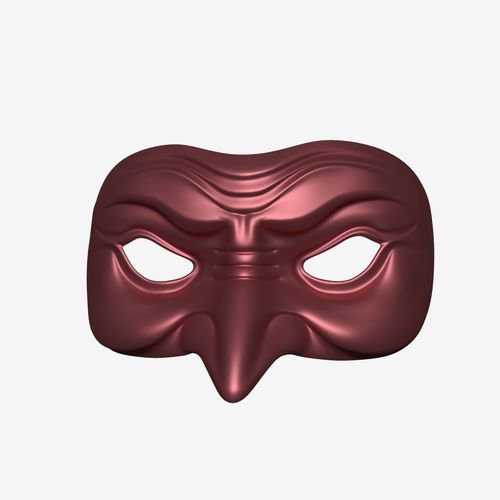 Mardi Gras Mask Low-poly 3D model