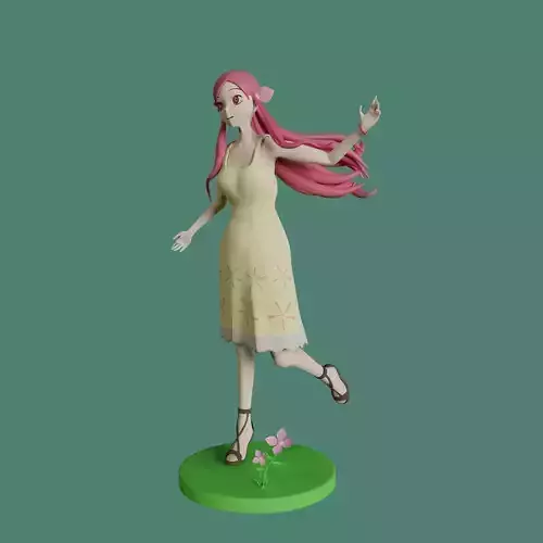 MEMEME girl - posable 3D model