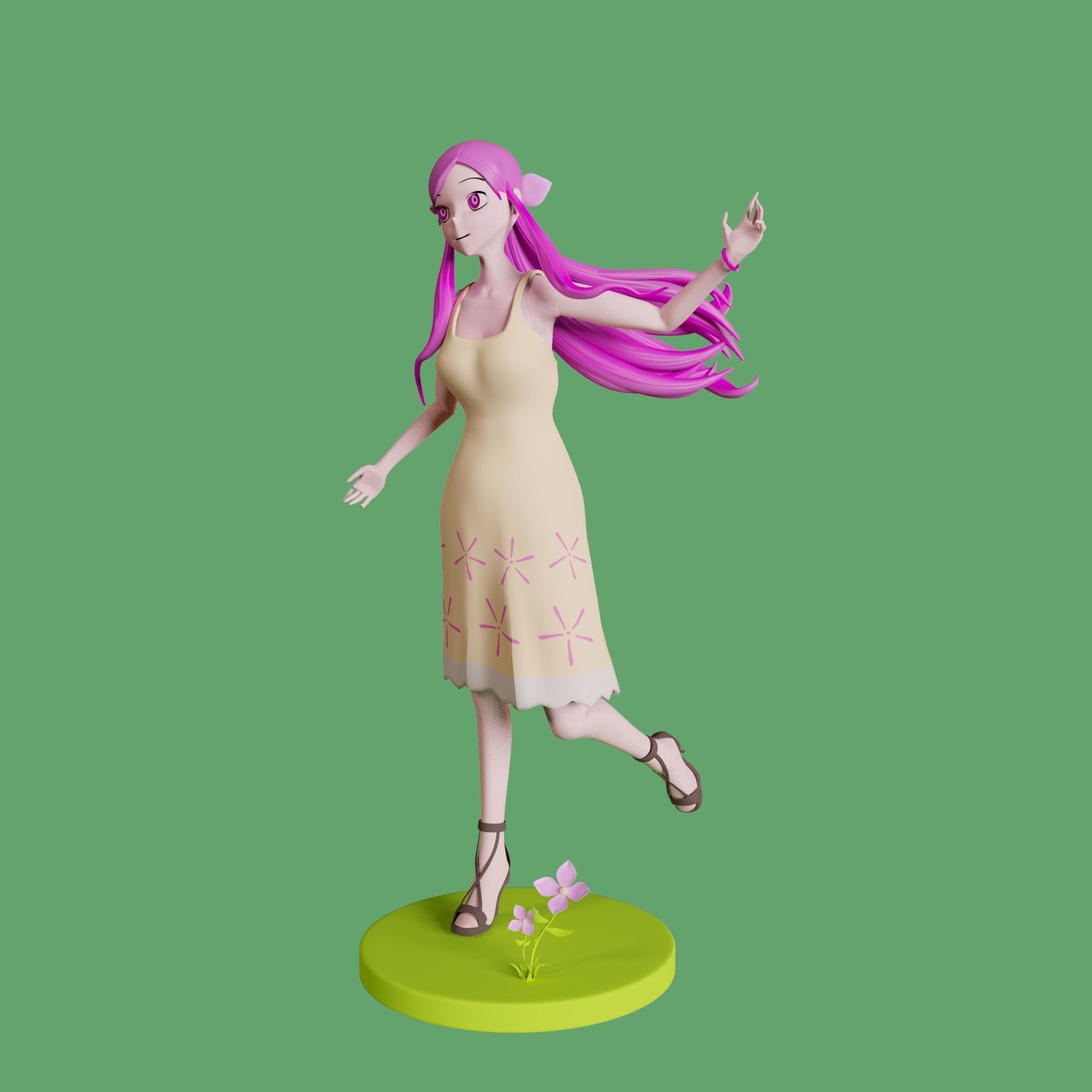 MEMEME girl - posable 3D model_5