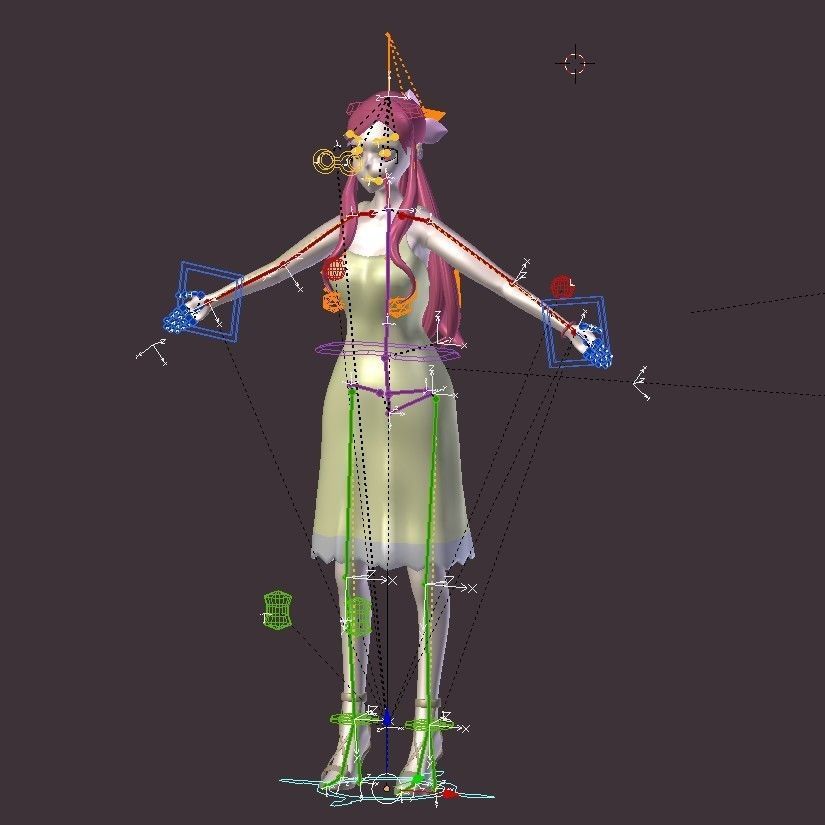 MEMEME girl - posable 3D model_3