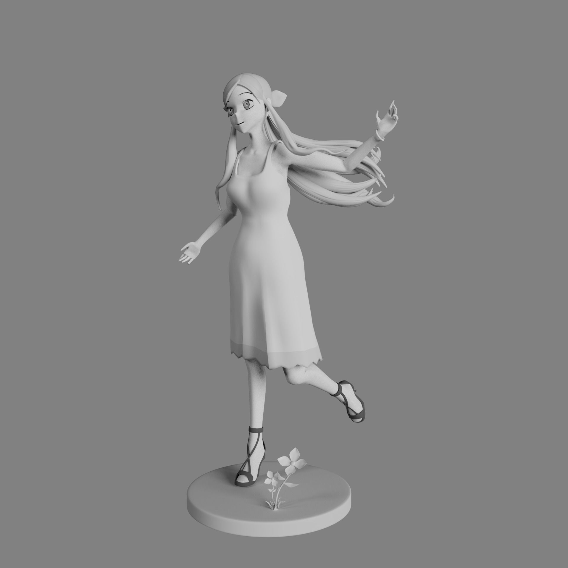 MEMEME girl - posable 3D model_2