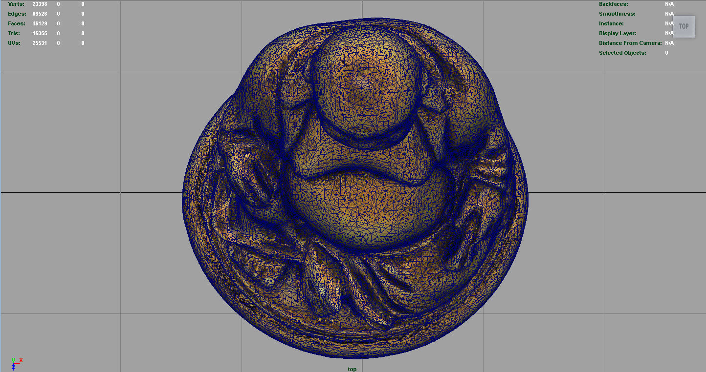 GOLD HAPPY BUDDHA Low-poly 3D model_12