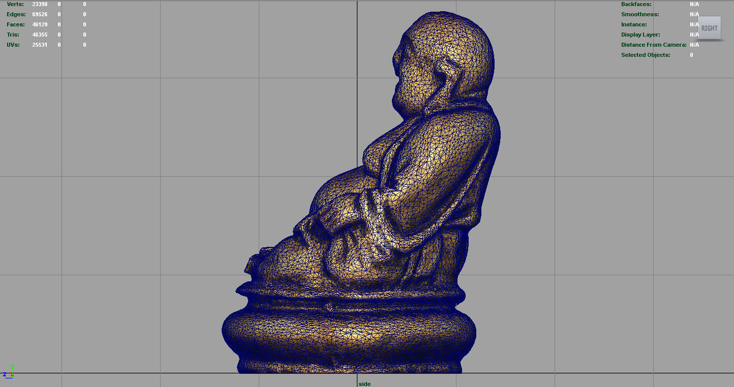 GOLD HAPPY BUDDHA Low-poly 3D model_11