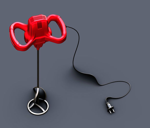 Paint mixer Low-poly 3D model